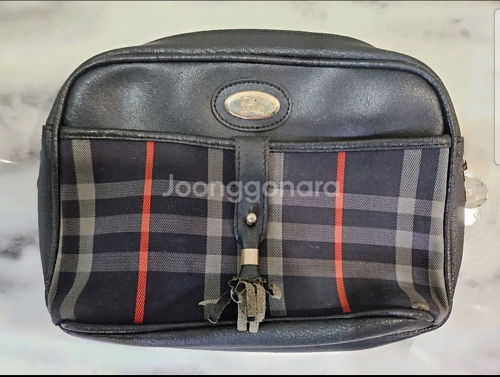 [정품] 버버리 체크 클러치 백--0