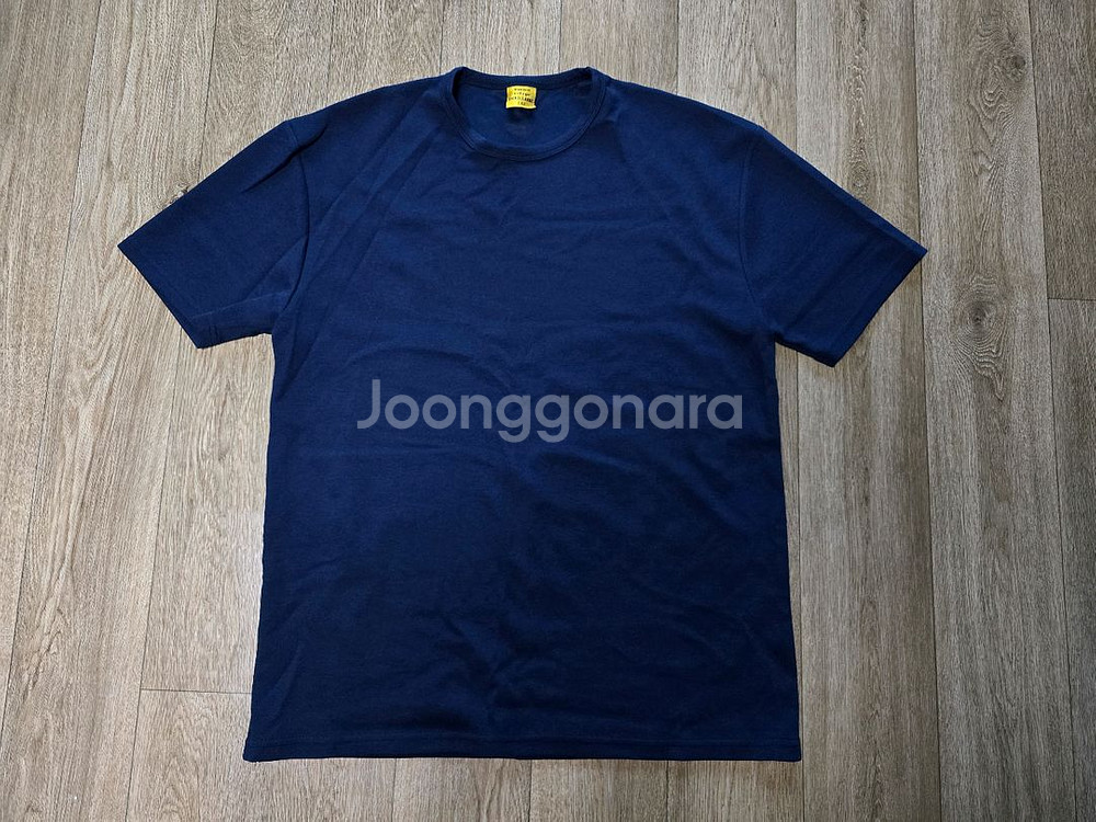 유핑 골드라벨 세미오버핏 반팔티 블루블랙 L 팝니다--0