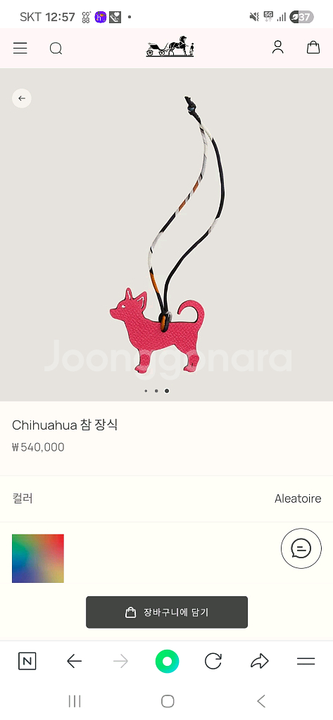 에르메스 petit h 양면 백참 치와와--2