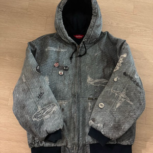 슈프림 HJR 트롱프 뢰유 후드 워크 자켓 XL