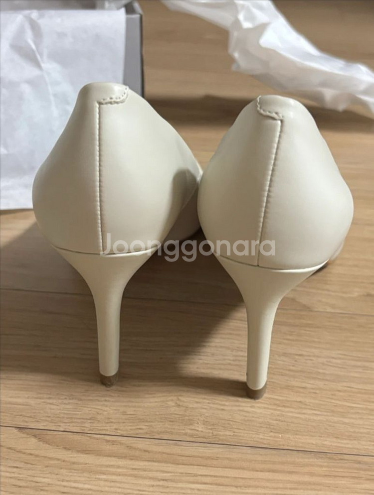 키스앤찰스 아이보리 힐 구두 37size--3