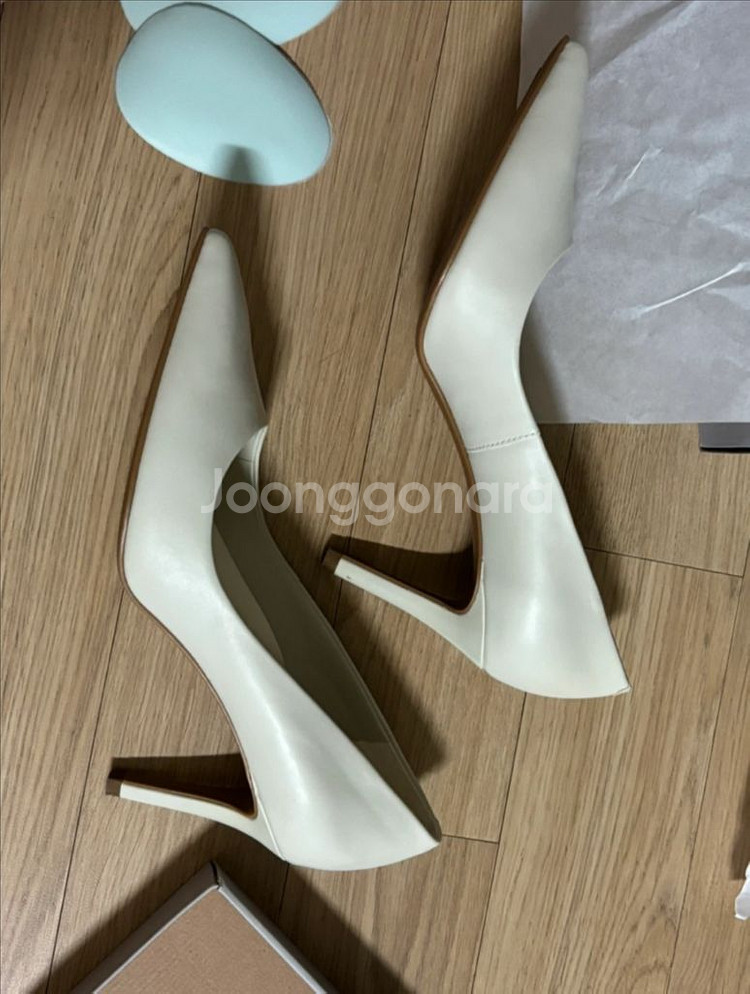키스앤찰스 아이보리 힐 구두 37size--4