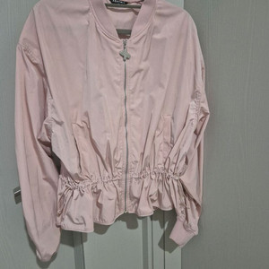 XEXYMIX 젝시믹스 핑크 셔링 봄버 자켓 M