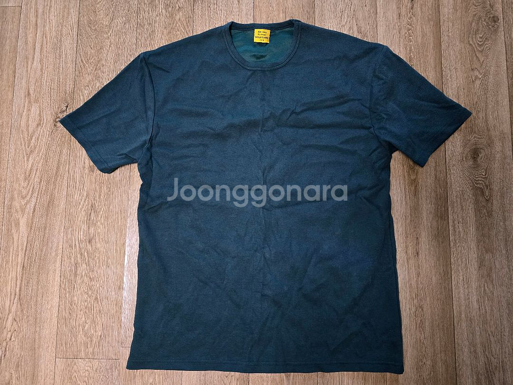 유핑 골드라벨 세미오버핏 반팔티 그린 L 팝니다--0