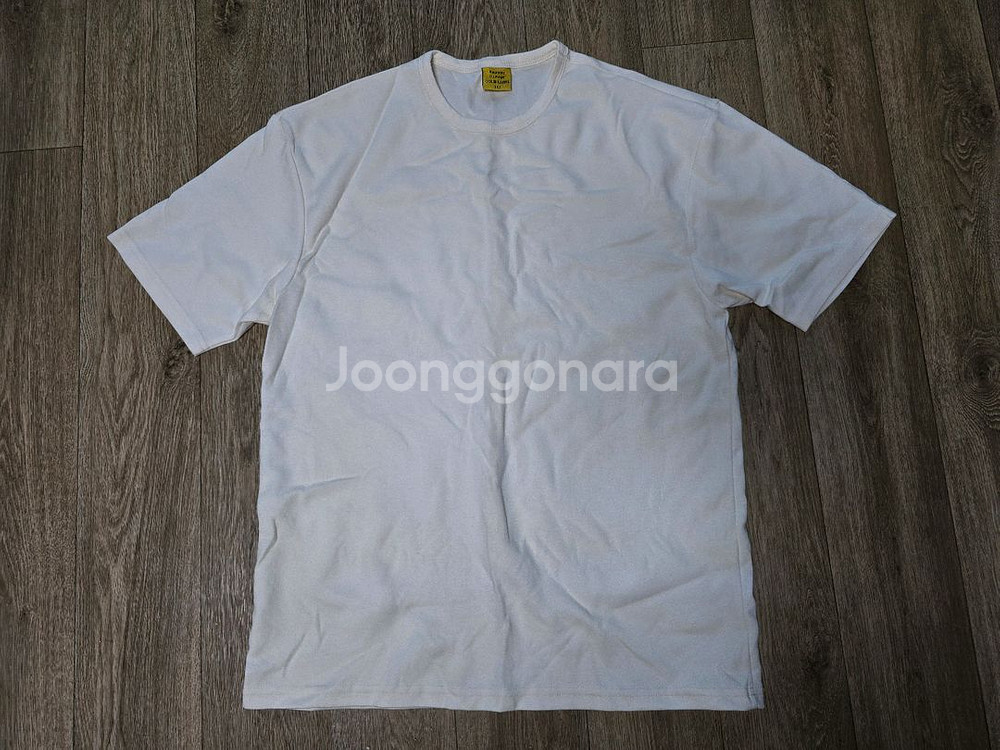 유핑 골드라벨 세미오버핏 반팔티 크림 L 팝니다--0