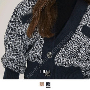 랑방 트위드 가디건