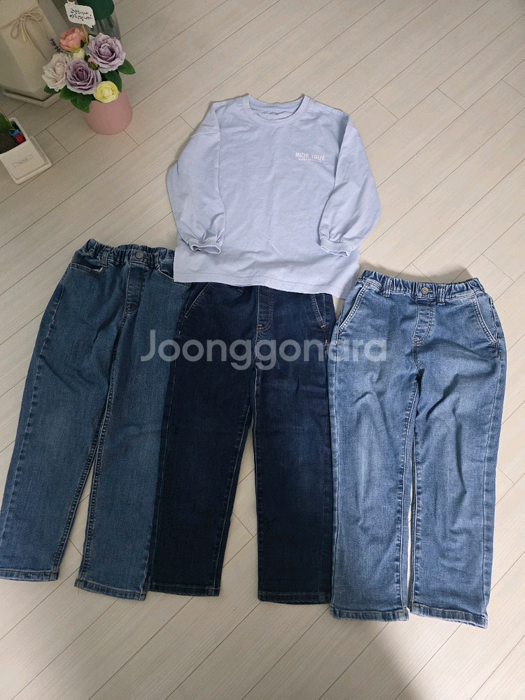 남아옷 130사이즈 탑텐밴딩청바지외--0