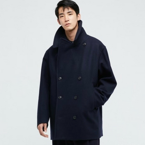 유니클로 질샌더 +j 울 피코트 네이비 / XL