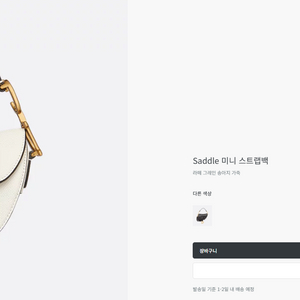 [정품] 디올 새들백 미니 라떼 색상 자카드 스트랩포함