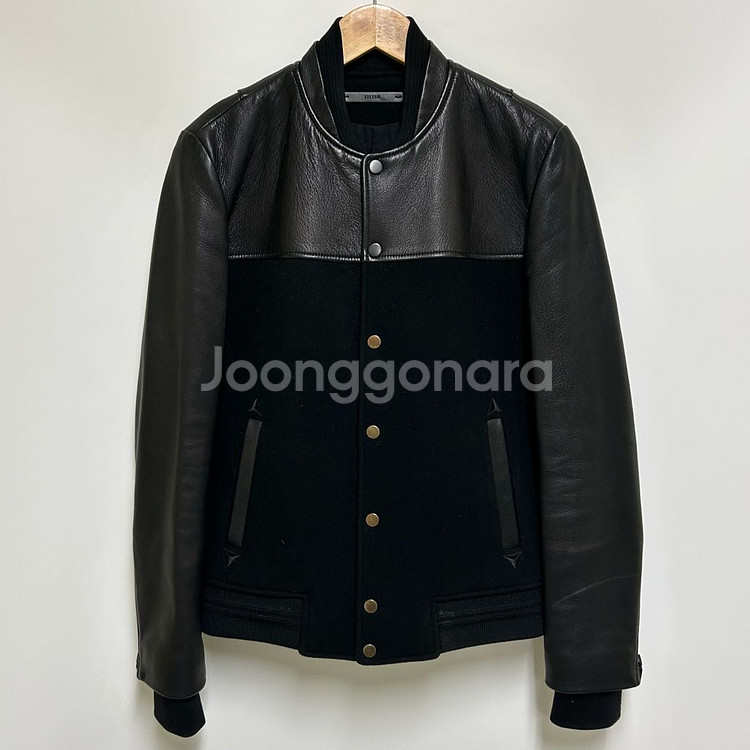 [남자 95]한섬 시스템 고트스킨레더 콤비 스타디움점퍼--0