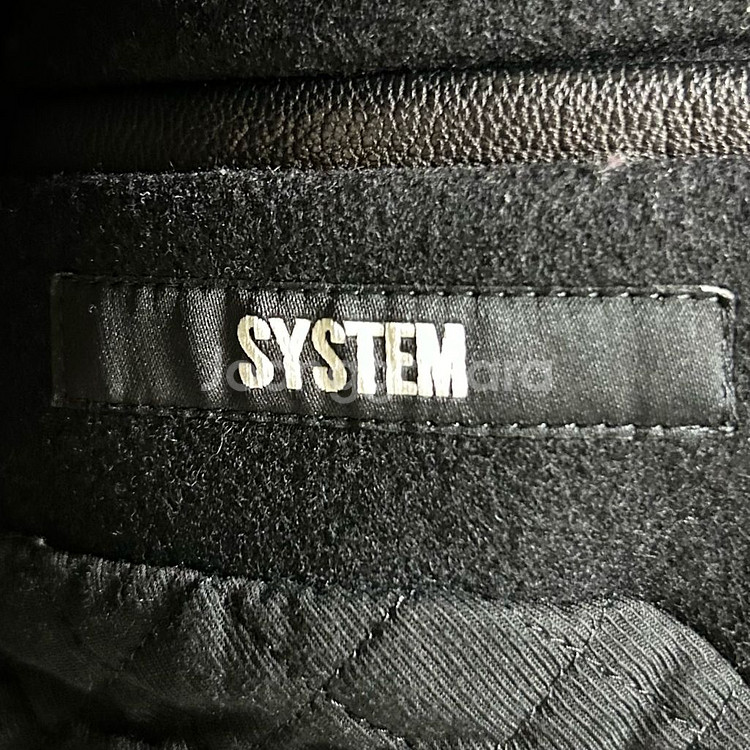 [남자 95]한섬 시스템 고트스킨레더 콤비 스타디움점퍼--5