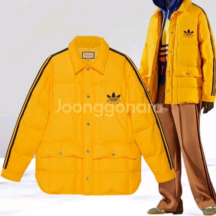 구찌 아디다스 구스 다운 패딩 자켓--4