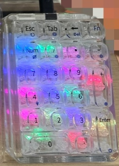 F21 투명 텐키 기계식 넘패드 숫자 넘버 키패드 키보--1