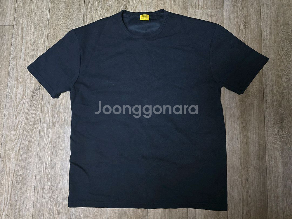 유핑 골드라벨 세미오버핏 블랙 반팔티 L 팝니다--0