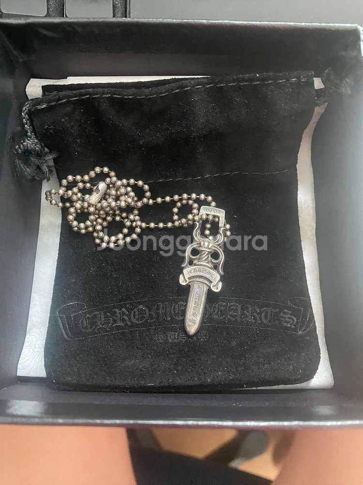 크롬하츠 대거 목걸이 국매백화점 영수증 박스풀셋 판매--3