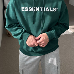 오버핏 후드 그린