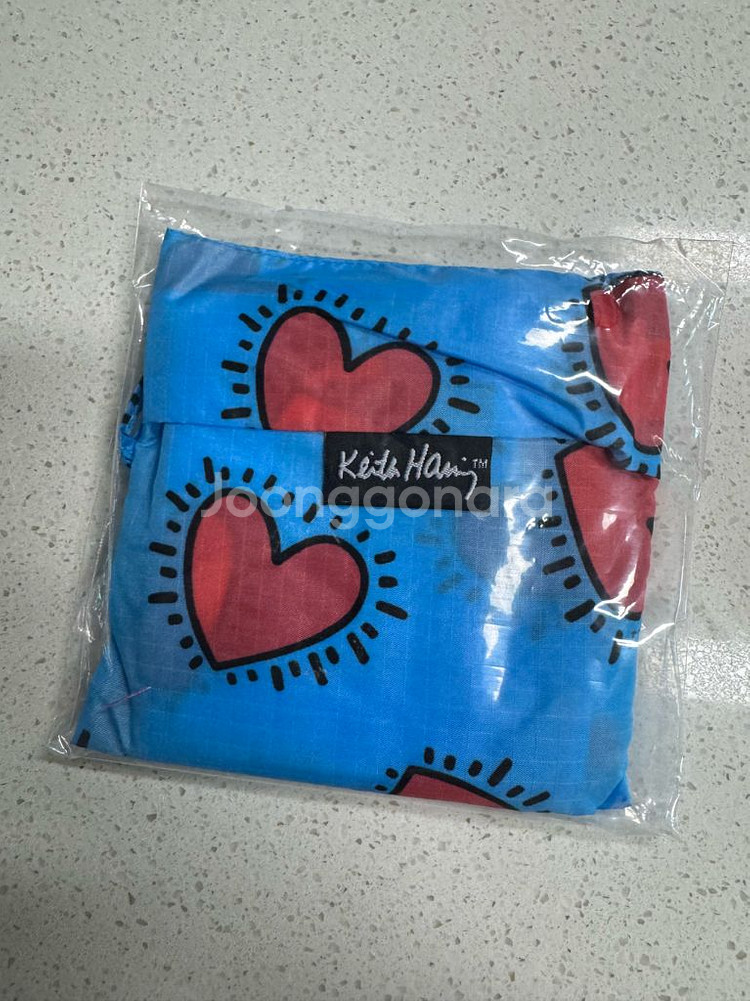 바쿠 스탠다드 키스해링 하트 에코백--1