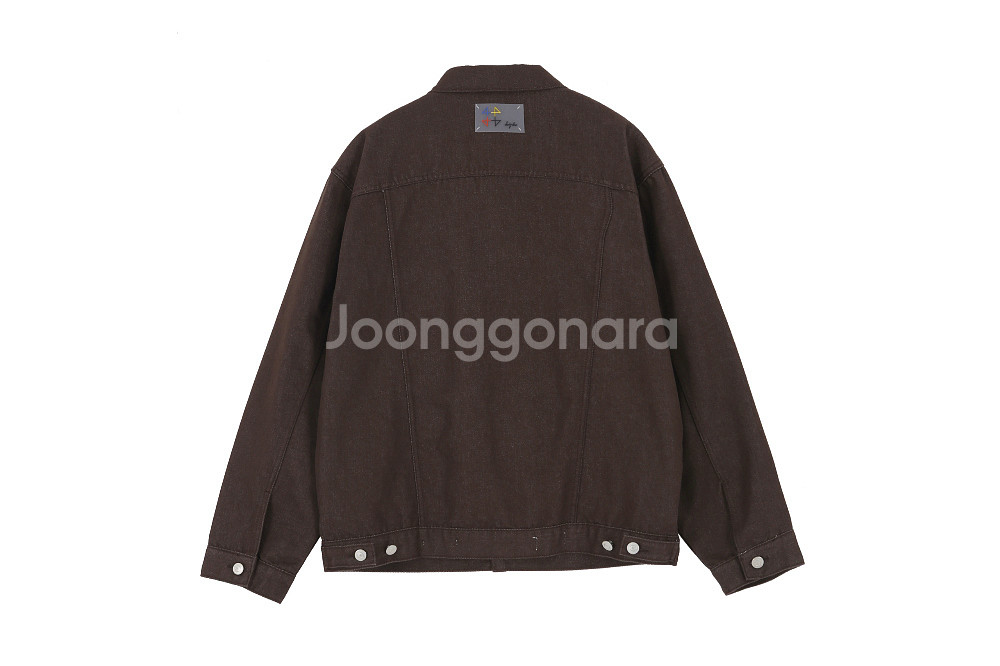 오버핏 코튼 자켓 브라운--1