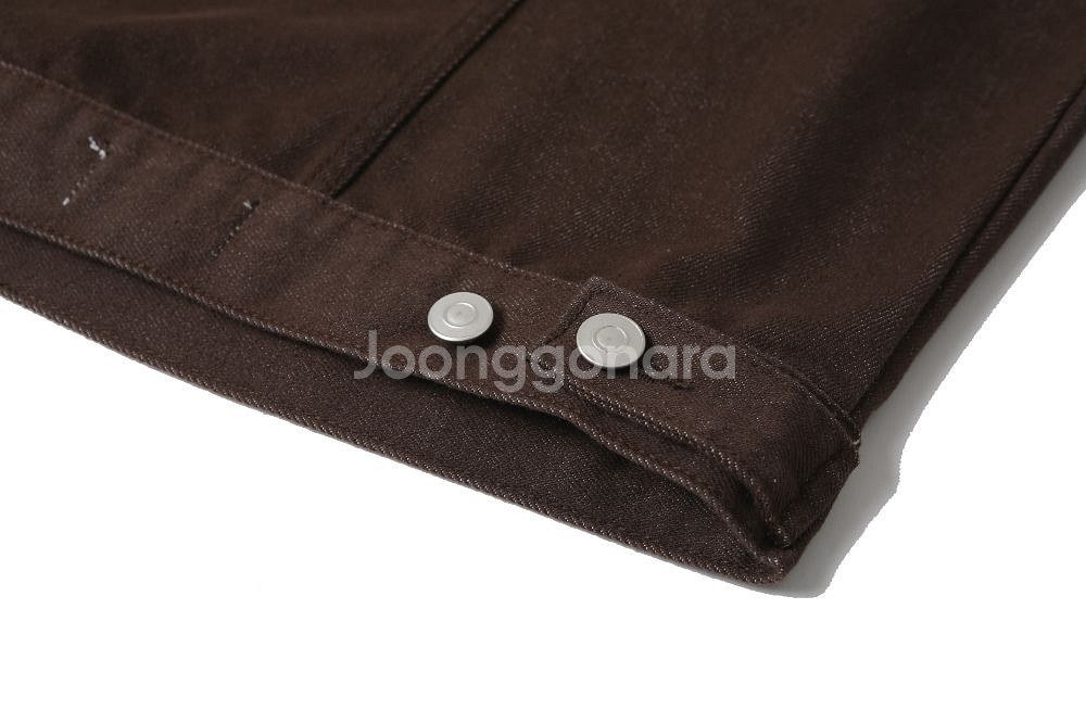 오버핏 코튼 자켓 브라운--5