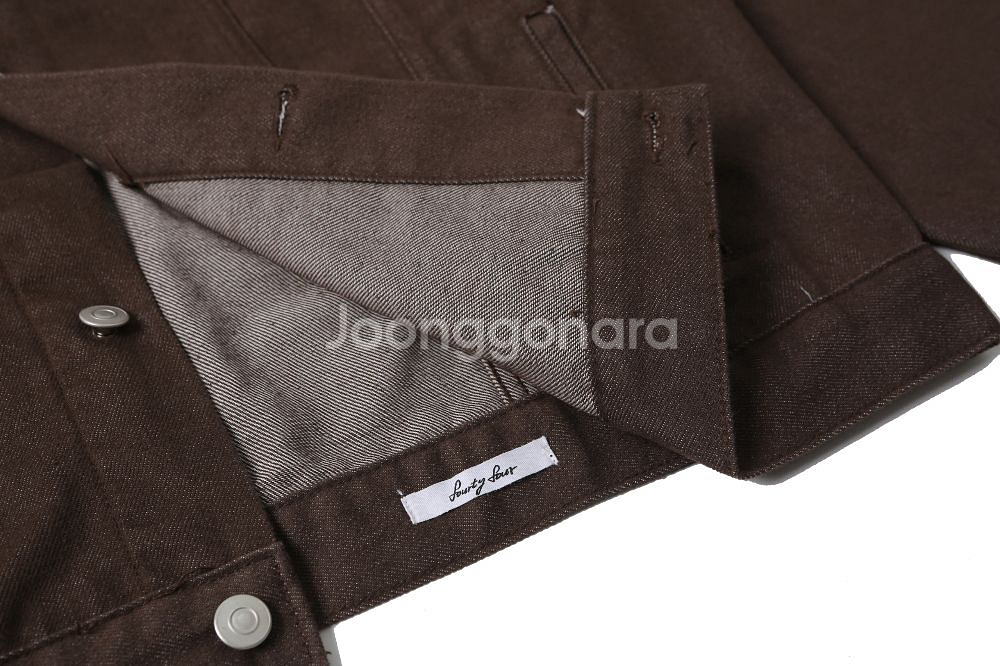 오버핏 코튼 자켓 브라운--3