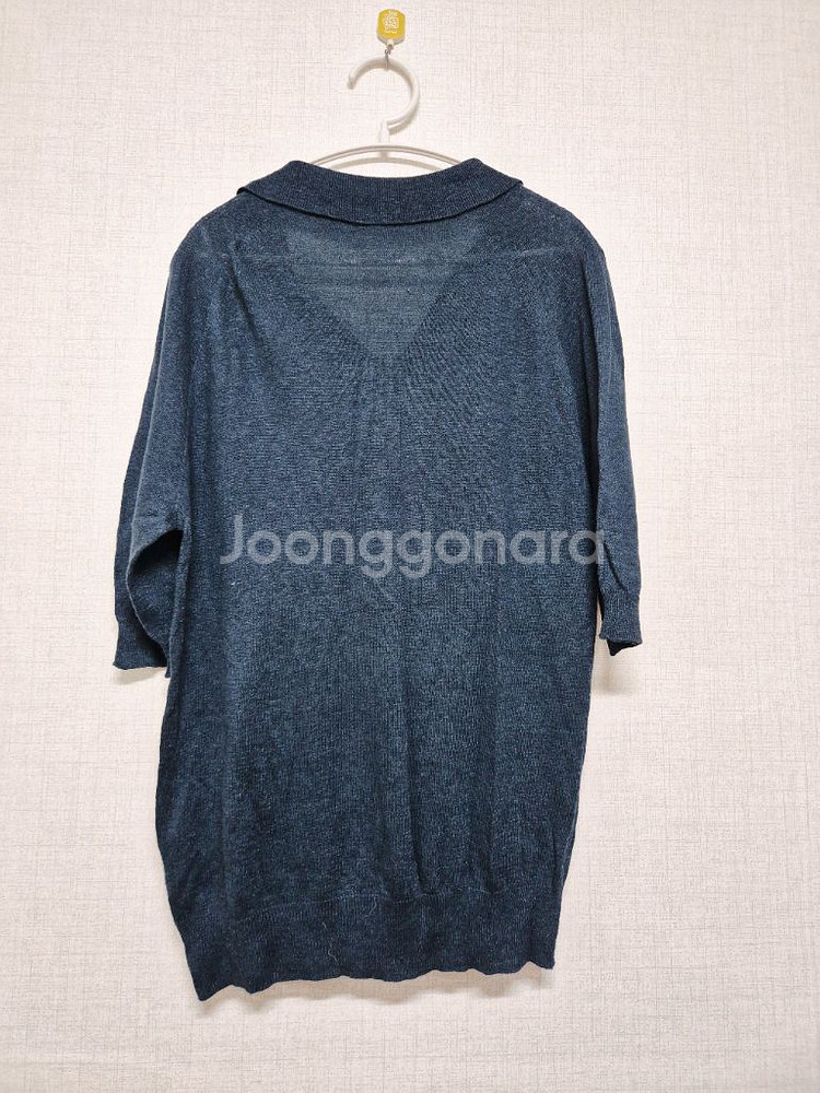 카라 반팔 니트--1