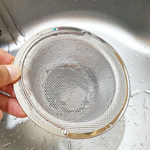 [새제품] 고급 스텐304 손잡이 배수구망 14cm