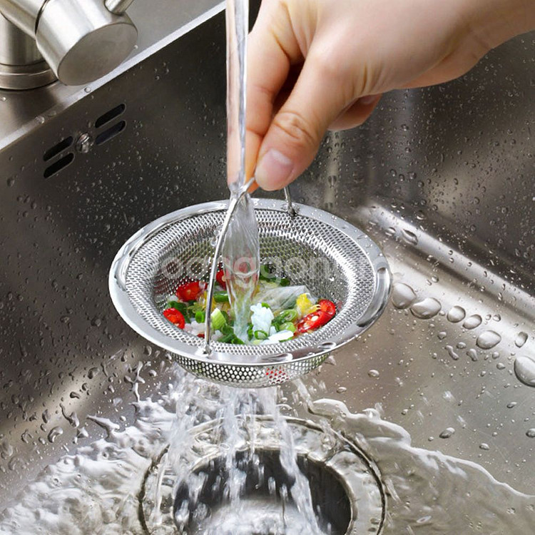 [새제품] 고급 스텐304 손잡이 배수구망 14cm--7