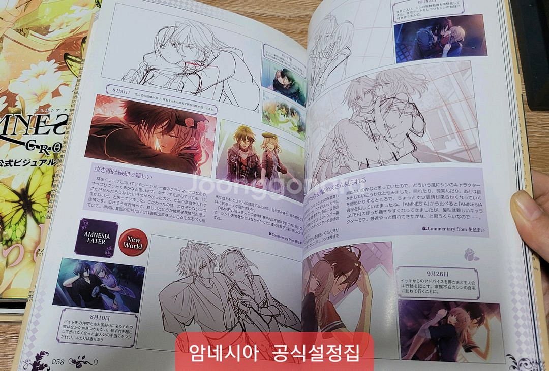 암네시아 비주얼 팬북/설정집,하나무라 마이 화집--2