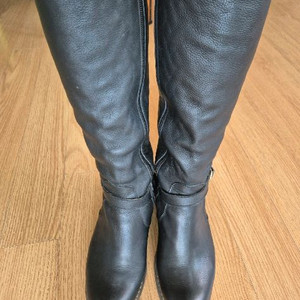 미소페 블랙 가죽 롱부츠 230mm