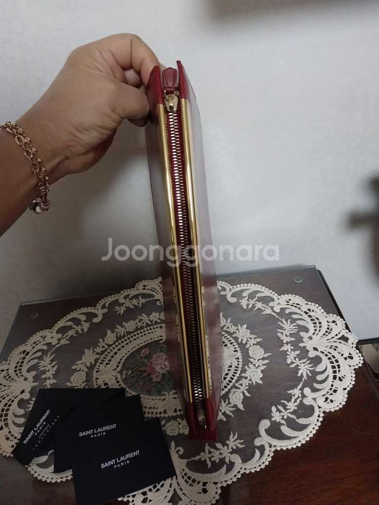 정품생로랑클러치--2