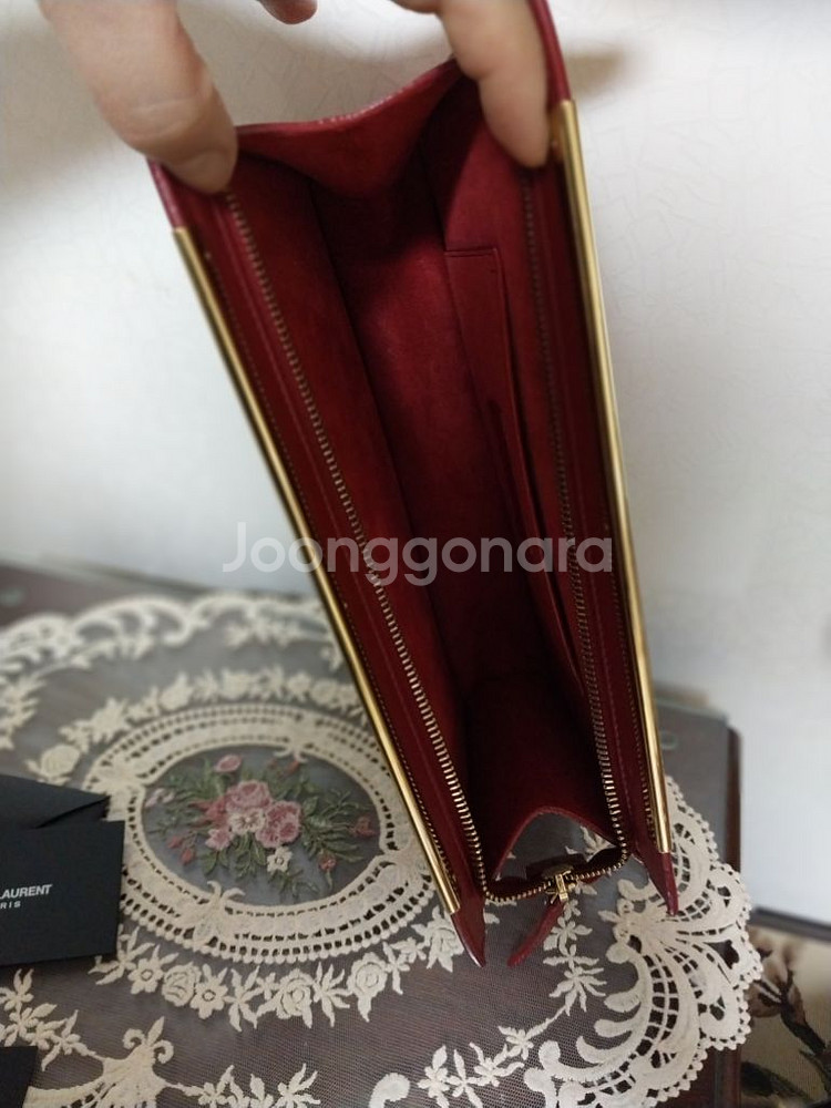 정품생로랑클러치--3