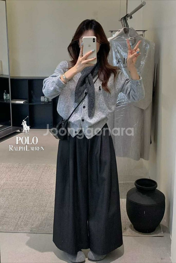 폴오 랄프** 가디건스카프세트--4