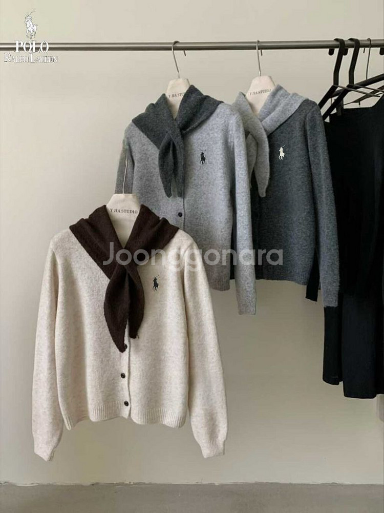 폴오 랄프** 가디건스카프세트--0