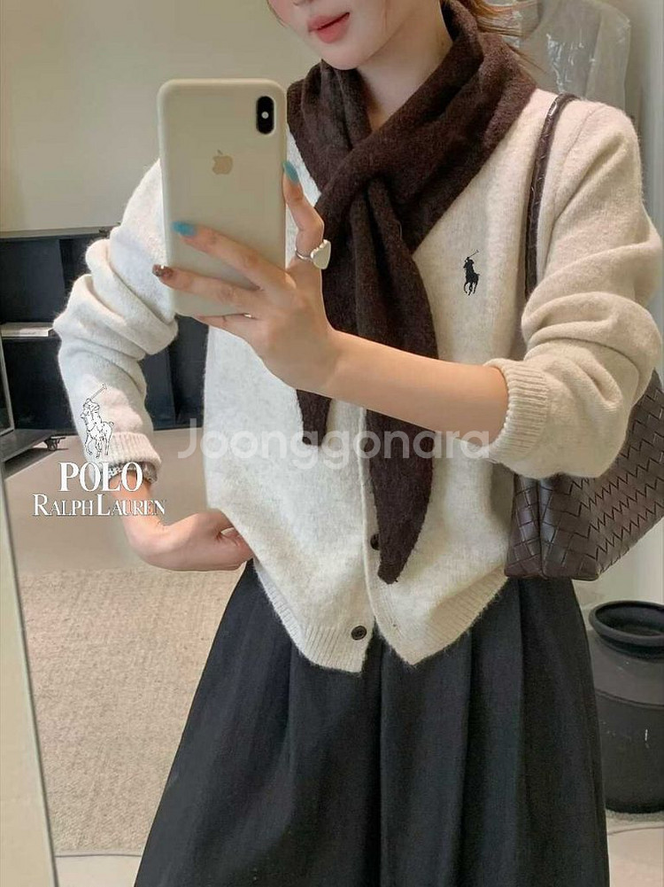 폴오 랄프** 가디건스카프세트--5