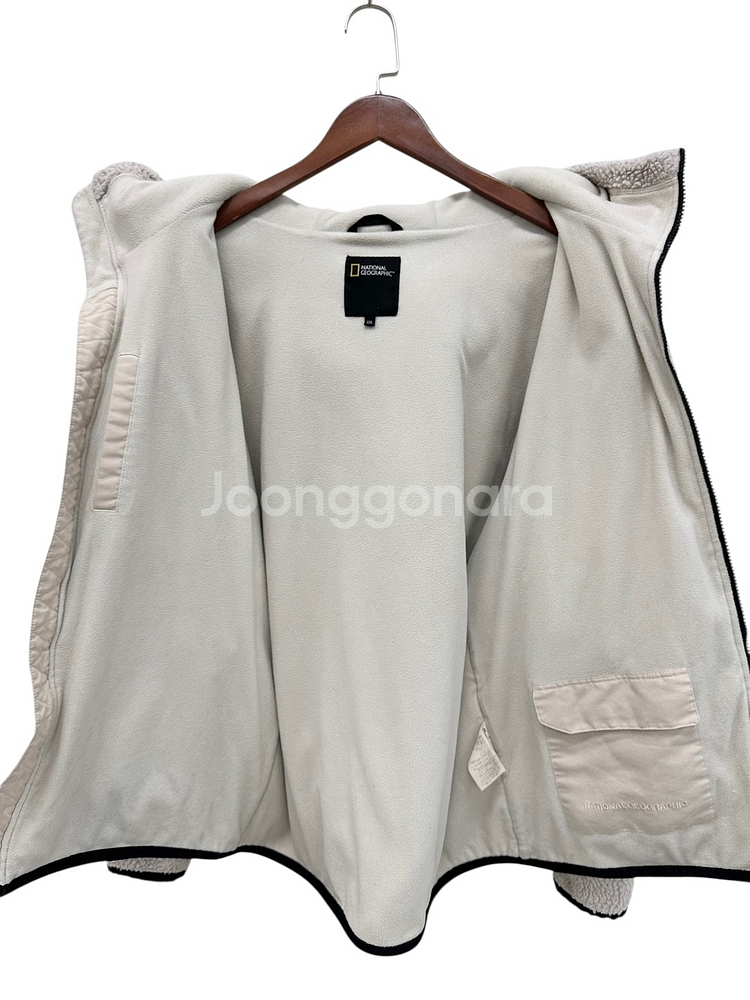 내셔널지오그래픽 뽀글이 기모 후리스 아이보리 (2XL)--8
