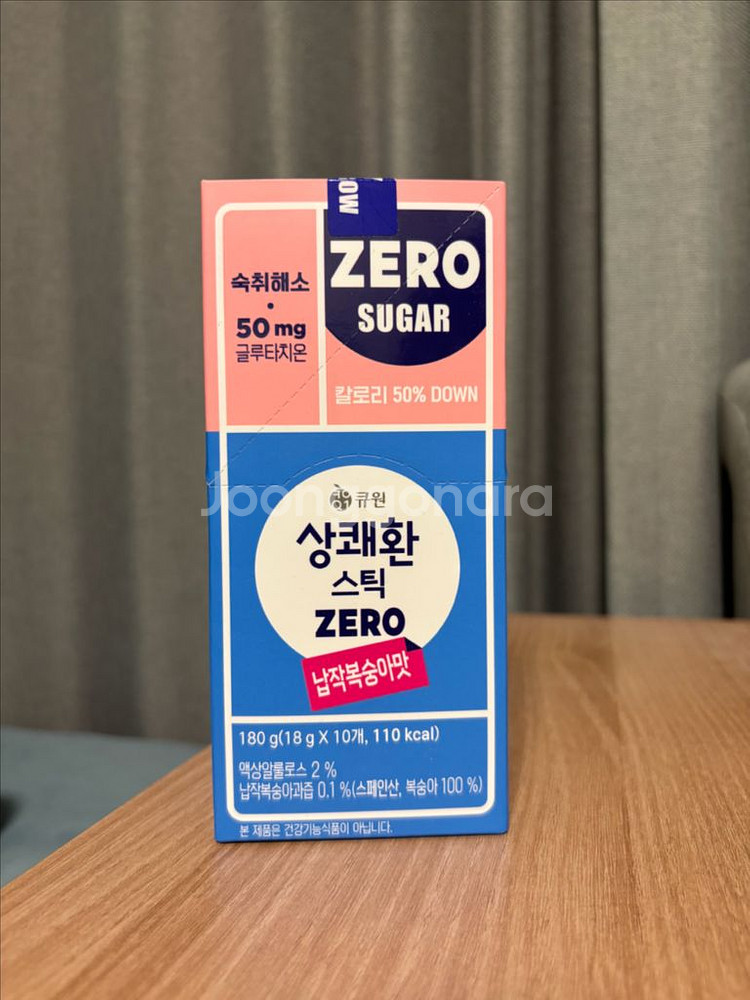 큐원 상쾌환 스틱 제로 납작복숭아맛 10개 1박스--0