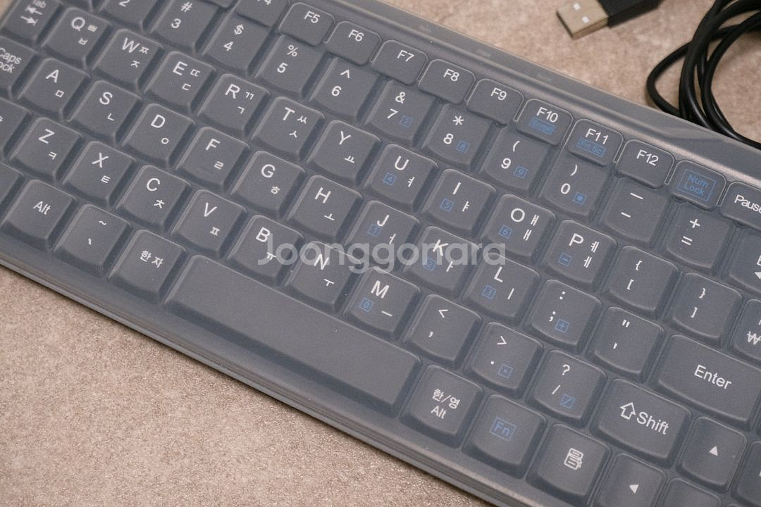 무료배송) 앱코 멤브레인 콤팩트 유선 키보드--4