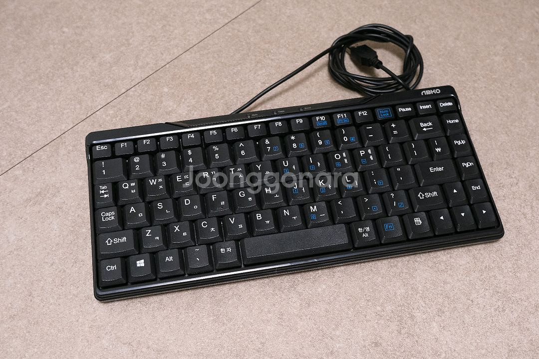무료배송) 앱코 멤브레인 콤팩트 유선 키보드--0