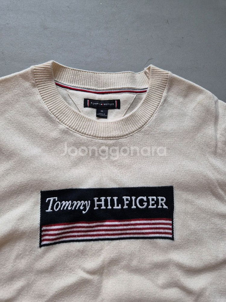 타미힐피거 키즈니트 16사이즈 아이보리색(66분께추천)--2