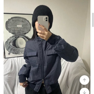 에이블리 캐쥬얼 투웨이 스트라이프 도톰 자켓 (새상품)