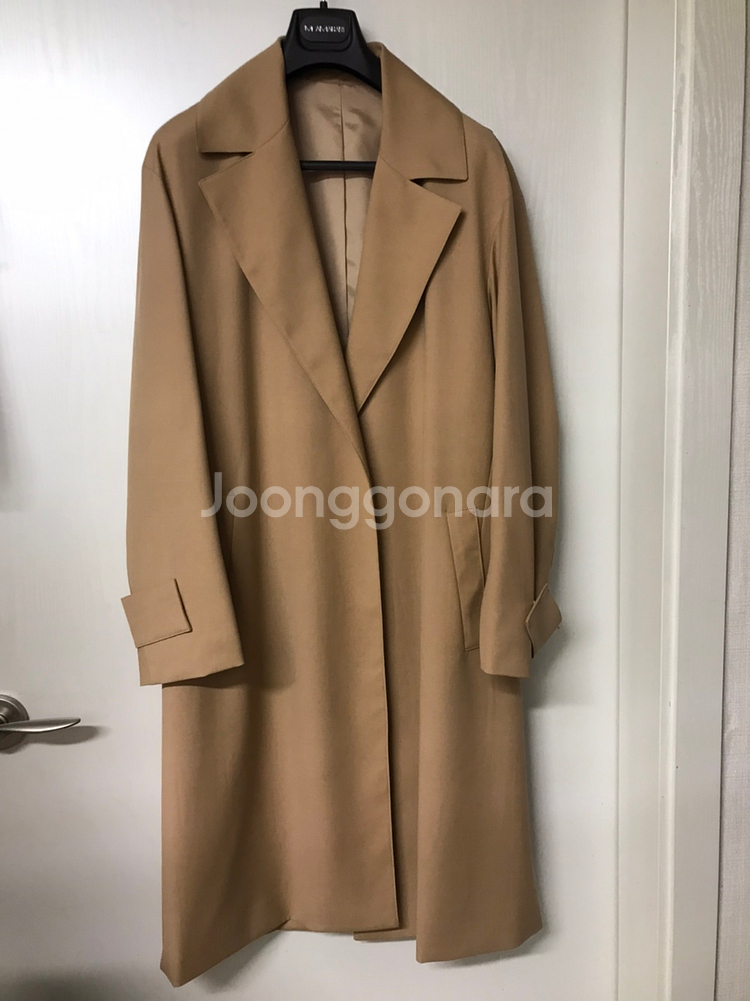 마마가리 드레이프 울 로브 트렌치 코트--0