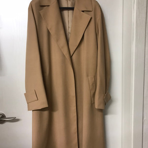 마마가리 드레이프 울 로브 트렌치 코트