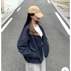 에이블리 남여공용 배색 스트링 투웨이 자켓 (새상품)