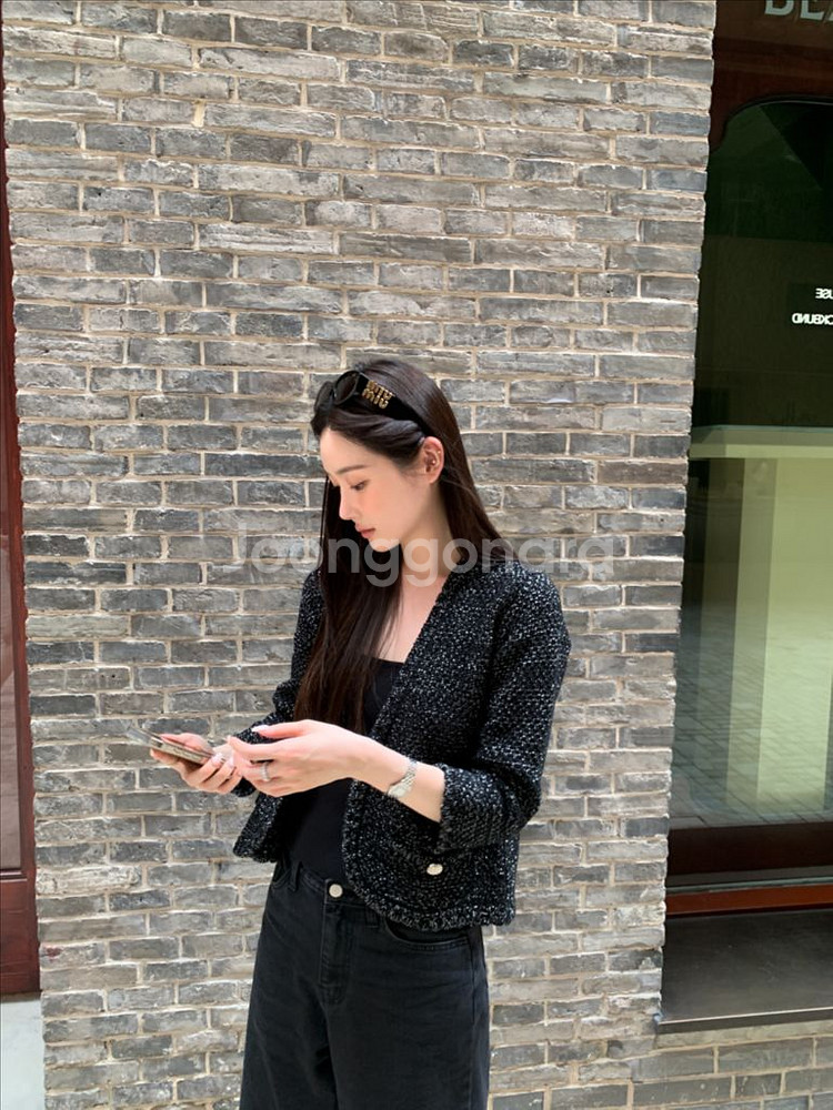 오브제스트 핸드메이드 트위드 펄 가디건 팔아요!!!--2