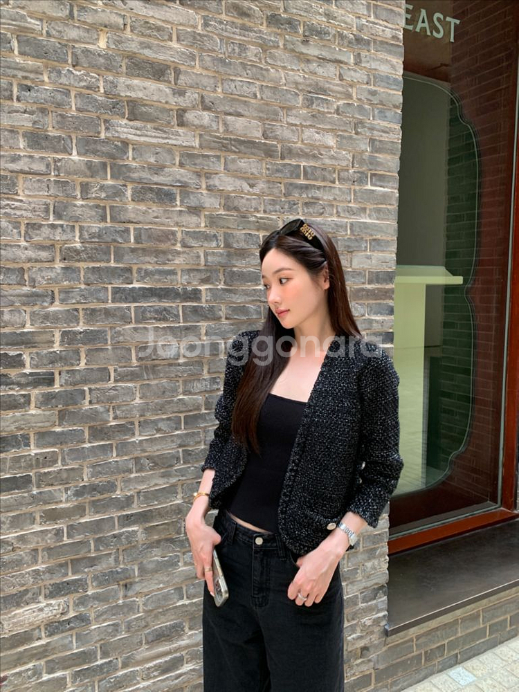 오브제스트 핸드메이드 트위드 펄 가디건 팔아요!!!--3