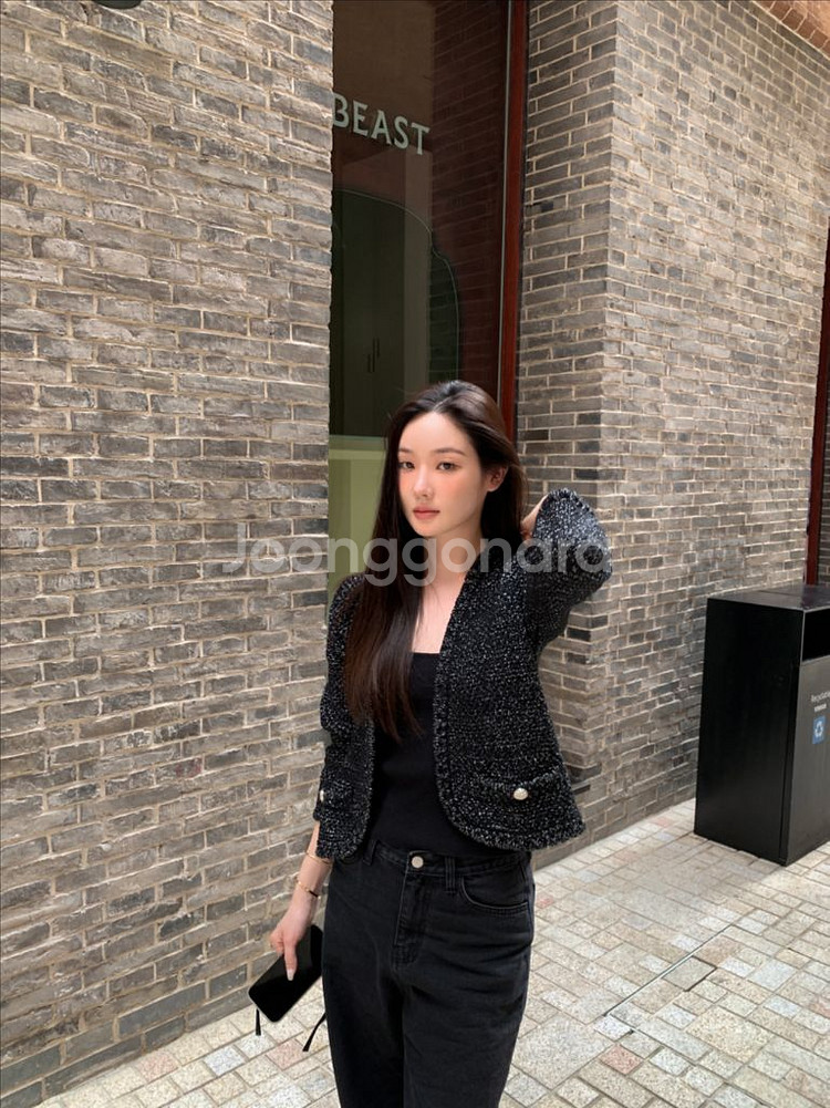 오브제스트 핸드메이드 트위드 펄 가디건 팔아요!!!--5