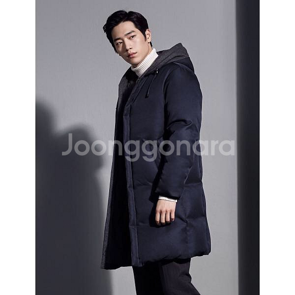 어반코드 덕다운 후드 패딩코트--4