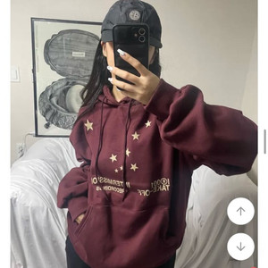 에이블리 남여공용 레터링 프린팅 기모 후드티 (새상품)