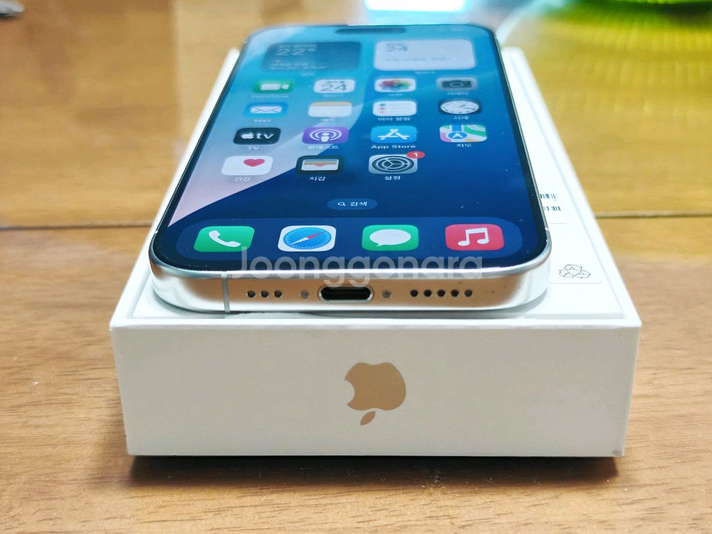 iOS 18 아이폰 16 프로 256기가 화이트 티타늄--3