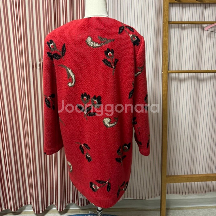 수입빈티지 패턴 코위찬 노르딕 니트 울 가디건 코트--1